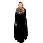 WUBU Black Maxi Kaftan Dress for Events