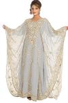 WUBU Women's White Maxi Kaftan Dress
