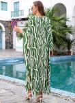 Yanziliu V-Neck Tie Dye Beach Kaftan Dress