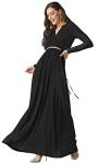 Plus Size Long Sleeve Black Kaftan Dress