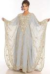 WUBU Women's White Maxi Kaftan Dress