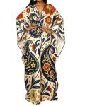 Bsubseach Plus Size Floral Print Kaftan Dress