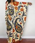 Bsubseach Plus Size Floral Print Kaftan Dress