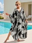 Plus Size Boho V-Neck Kaftan Maxi Dress