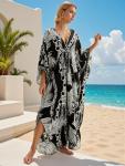 Plus Size Boho V-Neck Kaftan Maxi Dress