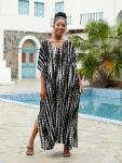 Plus Size Moroccan Kaftan Swim Cover-Up Dress