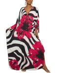 Summer Print Plus Size Kaftan Dress for Women