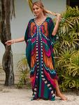 Lightweight Plus Size Butterfly Kaftan Beach Cover-up