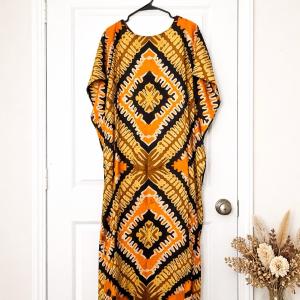 African Boubou Kaftan Maxi Ankara Dashiki Loose Fit One Size Dress
