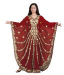 Burgundy Maxi Kaftan Dress for Special Occasions