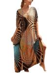Plus Size Kaftan Swim Cover Up Maxi Dress