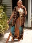 Plus Size Kaftan Swim Cover Up Maxi Dress