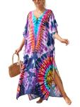Plus Size V-Neck Kaftan Dress for Women