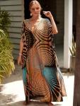 Plus Size Kaftan Swim Cover Up Maxi Dress