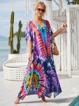 Plus Size V-Neck Kaftan Dress for Women