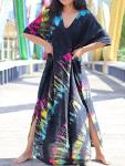 Plus Size Summer Print Kaftan Beach Dress