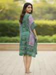 Plus Size Green Kaftan Dress for Women
