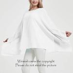 Wiiiwish Women's Sheer Chiffon Batwing Kaftan Top