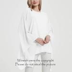 Wiiiwish Women's Sheer Chiffon Batwing Kaftan Top