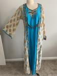 Embroidered Evening Kaftan Dress with Beads