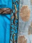 Embroidered Evening Kaftan Dress with Beads