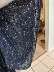 XL Blue Sequin 90s Bell Sleeve Kaftan Dress