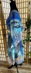 Blue Boho Sheer Kaftan Swim Cover Up
