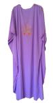 Purple Bohemian Embroidered Maxi Kaftan for Women