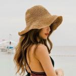 Brown Floppy Wide Brim Women's Beach Hat