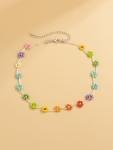 Colorful Beaded Flower Necklace for Women and Girls
