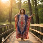 Plus Size Boho Maxi Kaftan Dress for Women