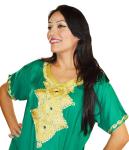 Moroccan Green Kaftan Dress for Women