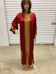 Moroccan Hooded Kaftan with Gold Embroidery