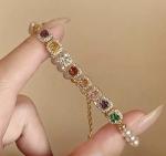 Colorful Women's Kaftan Bracelet for Special Occasions