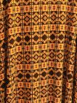 Kente Print Kaftan Dress in Brown Red Yellow