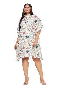 Plus Size Cotton Casual Kaftan Kimono Dress