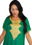 Moroccan Green Kaftan Dress for Women