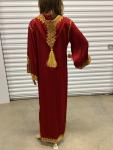 Moroccan Hooded Kaftan with Gold Embroidery