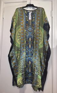 Sante Midi Satin Kaftan Dress for Women