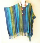 Tie Dye Stripes Women’s Kaftan Poncho Blouse