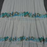 White Floral Embroidered Midi Kaftan Dress