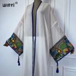 Sexy See-Through Embroidered Long Kaftan Beachwear