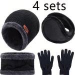 Cozy Winter Beanie, Scarf, Gloves & Earmuffs Set