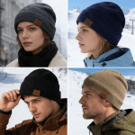 Cozy Solid Color Knitted Winter Beanie for Women