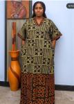 Plus Size African Print Kaftan Dress for Women
