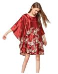 Chinese Style Satin Kaftan Nightgown for Women