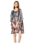 Chinese Style Satin Kaftan Nightgown for Women