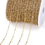 Colorful Beaded Stainless Steel Chain for Jewelry Making