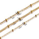 Colorful Beaded Stainless Steel Chain for Jewelry Making