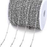 Colorful Beaded Stainless Steel Chain for Jewelry Making